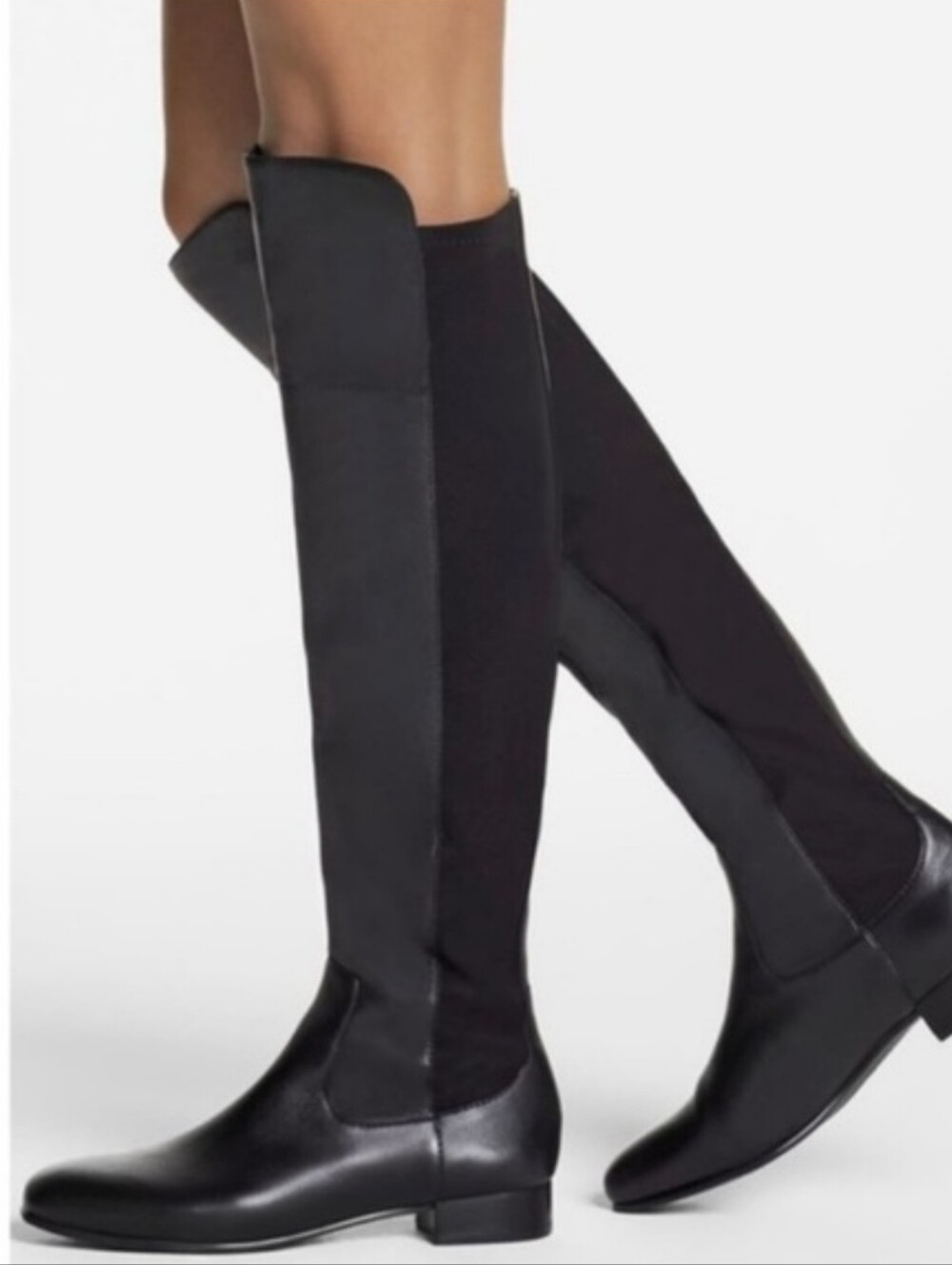 LOUISE ET CIE Black Leather Over The Knee Boots Size 10